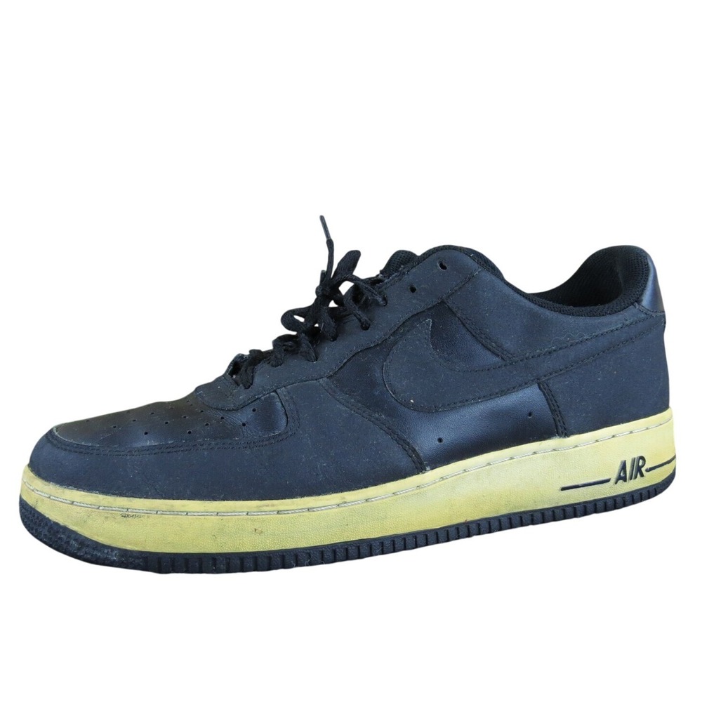 Nike Men's Air Force‎ 1 Sneaker Black Synthetic Size 10.5 Medium  Used 2025